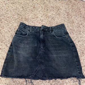 Black Denim Skirt